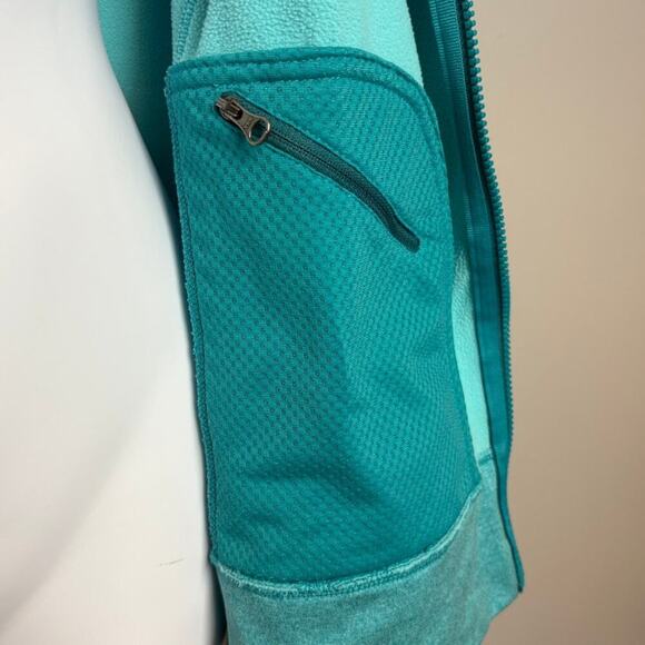 Marmot Teal Fleece Line Full Zip Running Jacket Womens Sz L - Picture 9 of 10